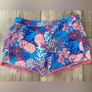 Gymboree Coral Reef Collection Blue Ocean Beach Seashell Vacation Shorts Size 7